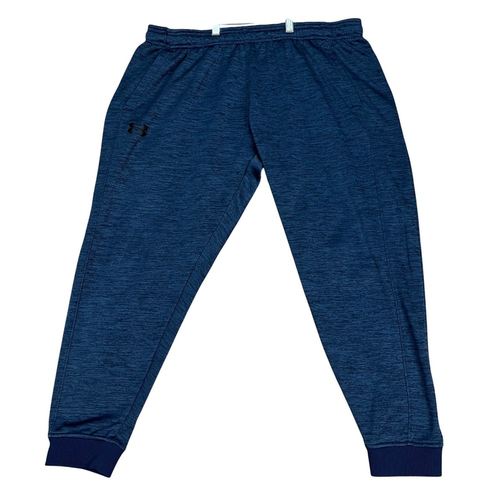 Under Armour Jogger Pants Mens XL Blue Heather Stretch Waistband Fleece ColdGear